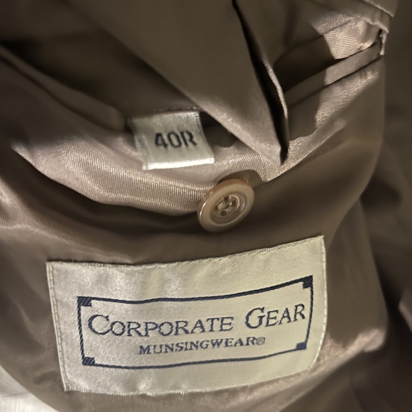 Corporate Gear Munsingwear Blazer Men's Size 40R Brown Plaid Silk and Wool - Picture 7 of 9